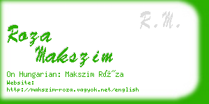 roza makszim business card